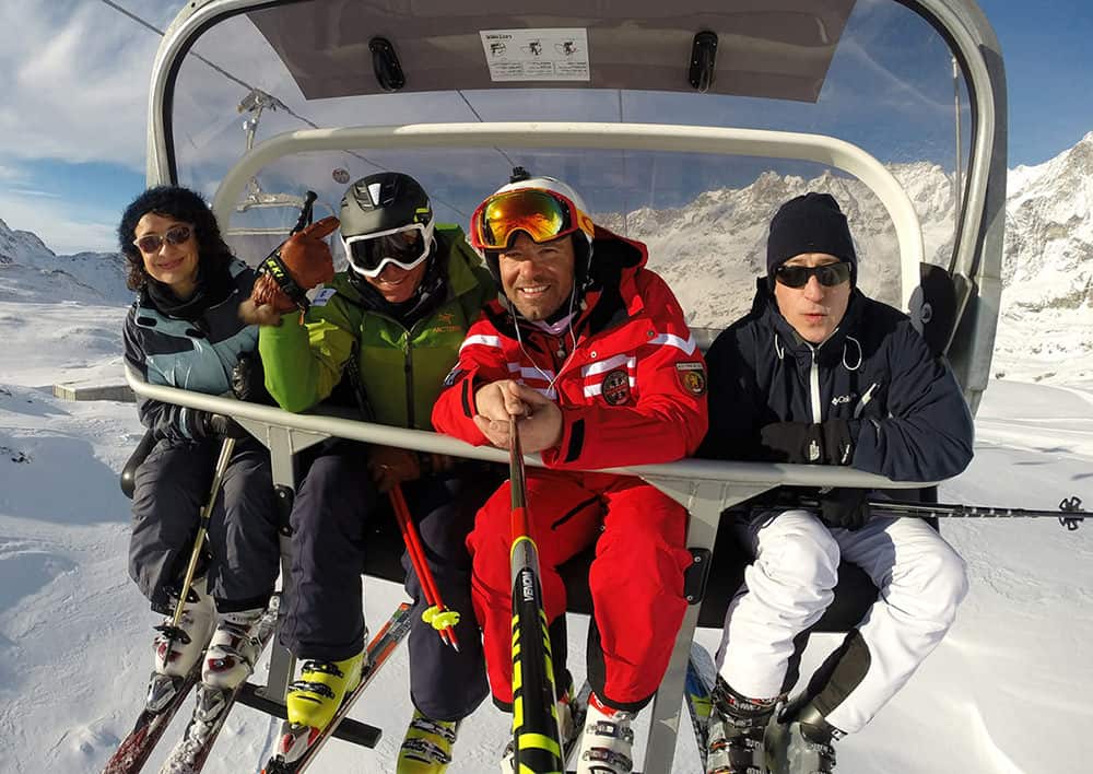 cervinia ski school family
