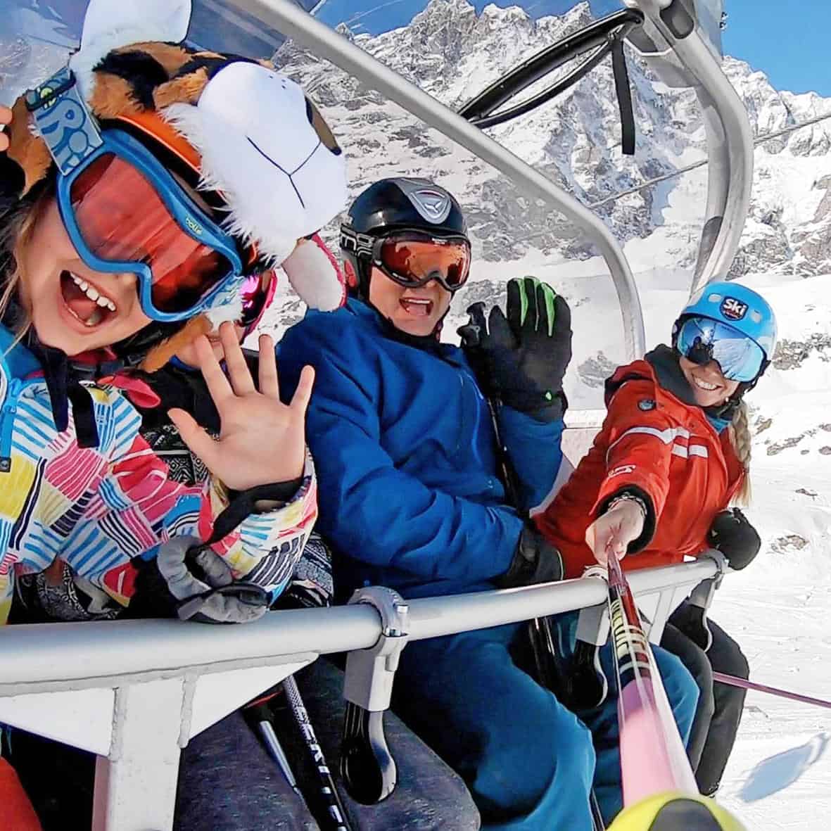 children ski lessons courmayeur